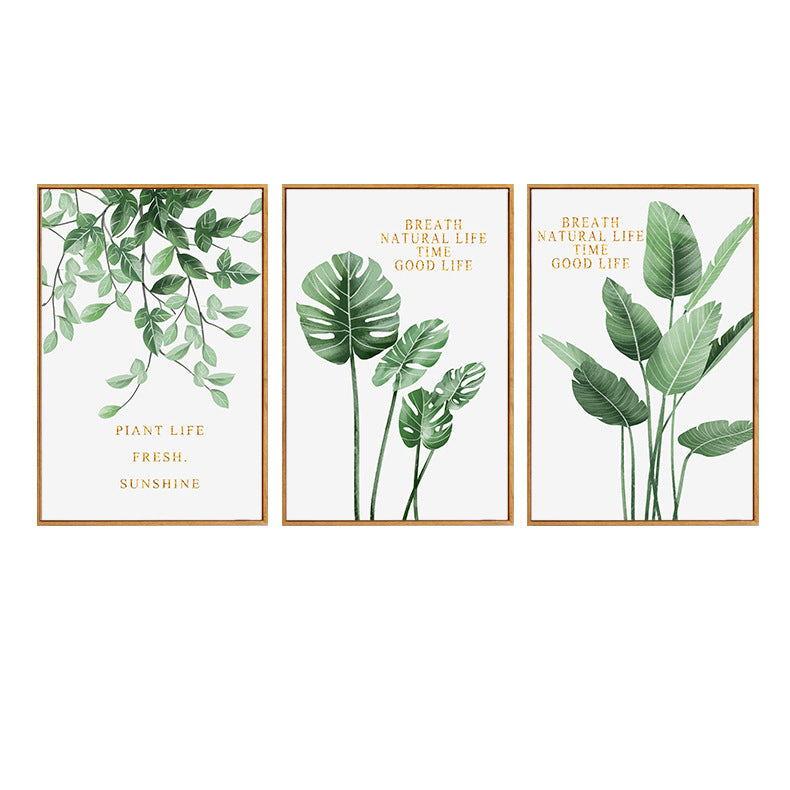 3PCS 99x60cm Green leaves Cross Stitch Kits 11CT Stamped Full Range of Embroidery Starter Kit for Beginners Pre-Printed Pattern