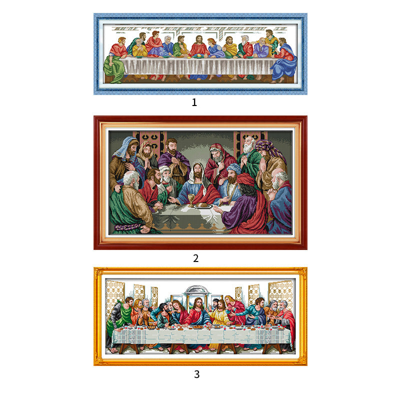 Last Supper Cross Stitch Kits 11CT Stamped Full Range of Embroidery Starter Kit for Beginners Pre-Printed Pattern