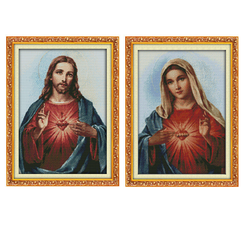 Religion Series Cross Stitch Kits 11CT Stamped Full Range of Embroidery Starter Kit for Beginners Pre-Printed Pattern