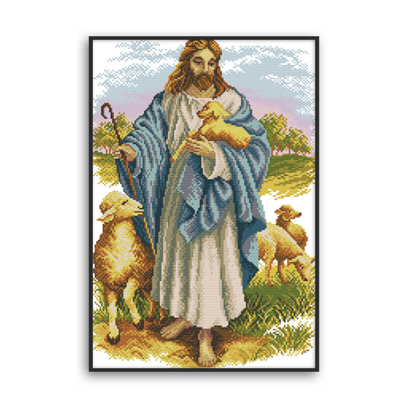 Religion Series Cross Stitch Kits 11CT Stamped Full Range of Embroidery Starter Kit for Beginners Pre-Printed Pattern