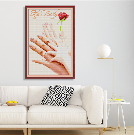 29×45CM Happy Family Cross Stitch Kits