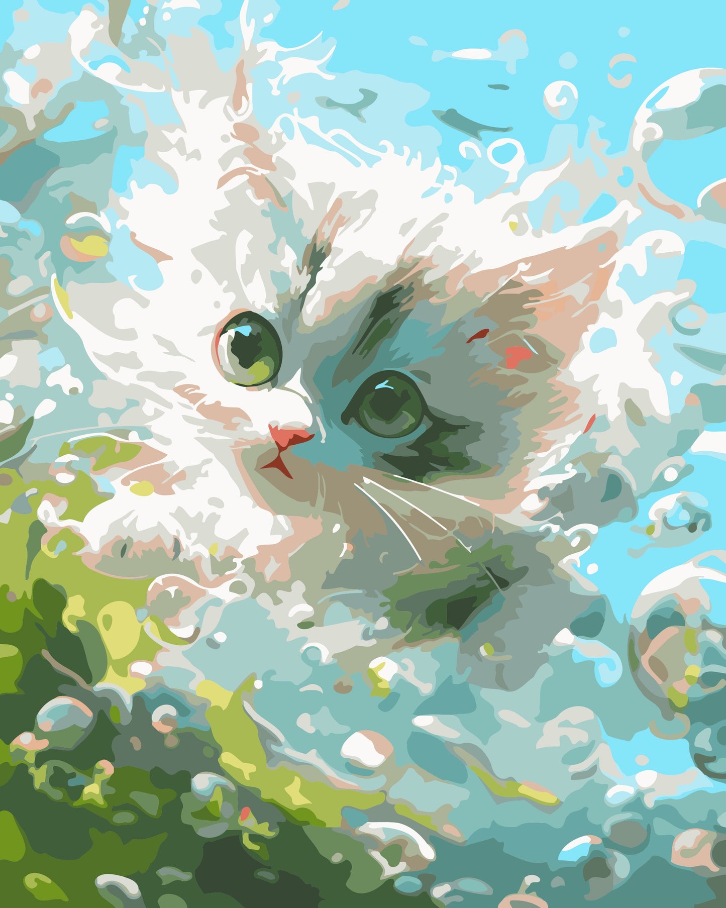 40X50CM New Cat DIY Oil Painting By Numbers