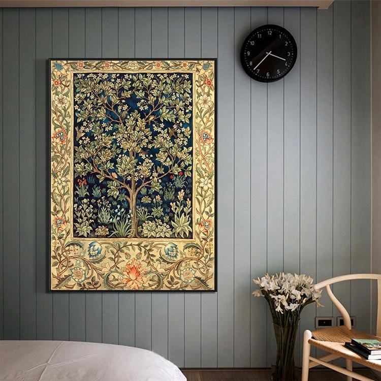 50x70cm Pachira Macrocarpa Cross Stitch Kits 11CT Stamped Full Range of Embroidery Starter Kit for Beginners Pre-Printed Pattern