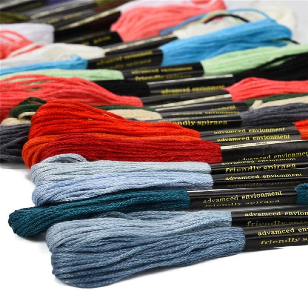 100 PCS Cross Stitch Threads Skeins String Kit Embroidery Starter Kit Thread and Accessories DIY Craft