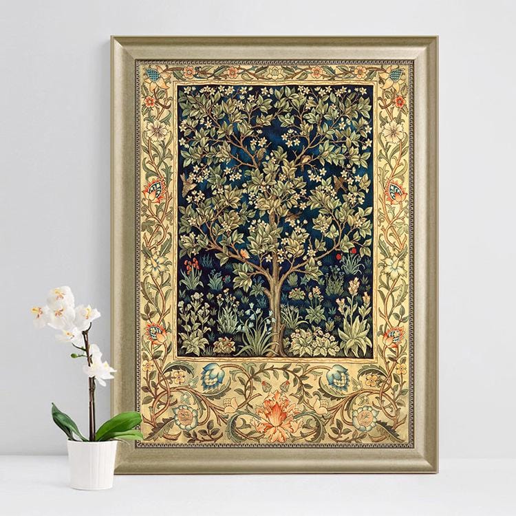 50x70cm Pachira Macrocarpa Cross Stitch Kits 11CT Stamped Full Range of Embroidery Starter Kit for Beginners Pre-Printed Pattern