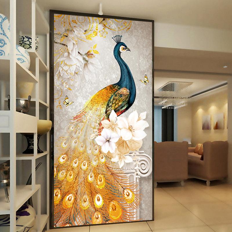 50x90cm Peacock Cross Stitch Kits 11CT Stamped Full Range of Embroidery Starter Kit for Beginners Pre-Printed Pattern