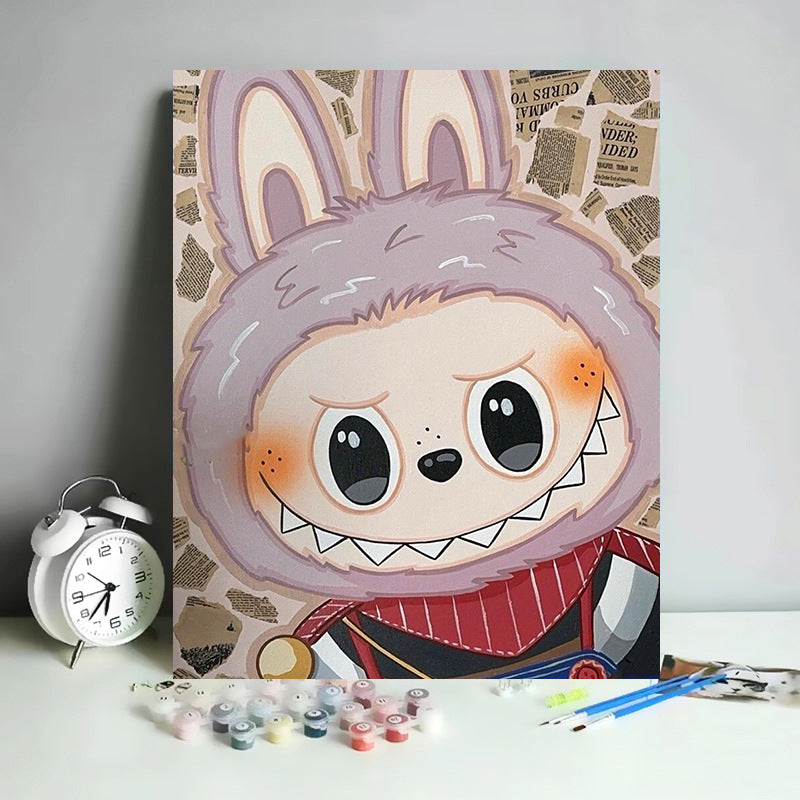 40X50CM Labubu DIY Oil Painting By Numbers WITH Frame