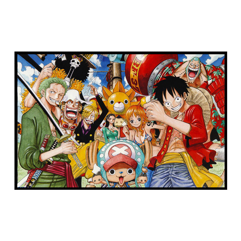 100x74cm 《One Piece 》Stitch Kits 11CT Stamped Full Range of Embroidery Starter Kit for Beginners Pre-Printed Pattern