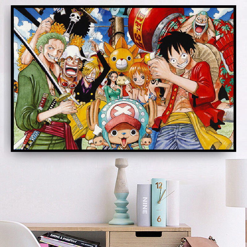 100x74cm 《One Piece 》Stitch Kits 11CT Stamped Full Range of Embroidery Starter Kit for Beginners Pre-Printed Pattern