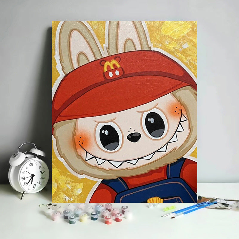 40X50CM Labubu DIY Oil Painting By Numbers WITH Frame