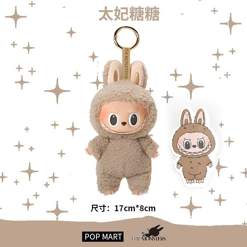 Labubu Vinyl Doll Clothes Plush Keychain The First-Generation Version