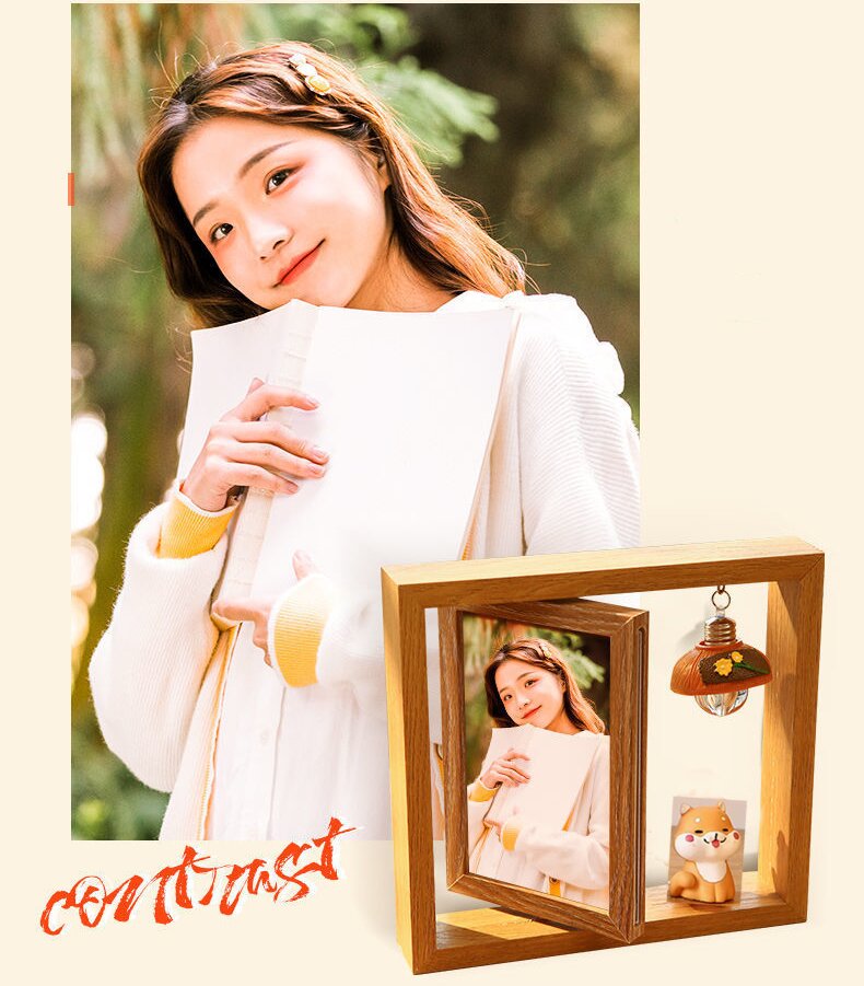 Custom Photo Frame Rotating Photo Frame With Light Need 2 Pictures