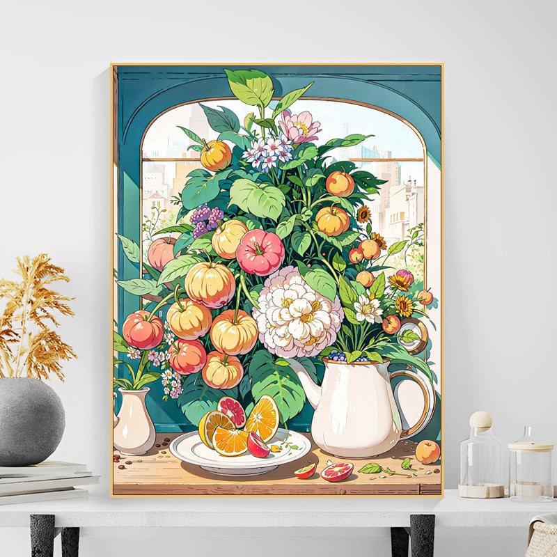 Fruit Party 40X50CM DIY Oil Painting By Numbers WITH Frame