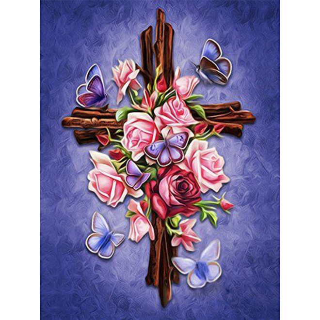 Religion Series Cross Stitch Kits 11CT Stamped Full Range of Embroidery Starter Kit for Beginners Pre-Printed Pattern