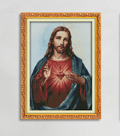 Religion Series Cross Stitch Kits 11CT Stamped Full Range of Embroidery Starter Kit for Beginners Pre-Printed Pattern