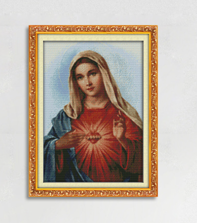 Religion Series Cross Stitch Kits 11CT Stamped Full Range of Embroidery Starter Kit for Beginners Pre-Printed Pattern