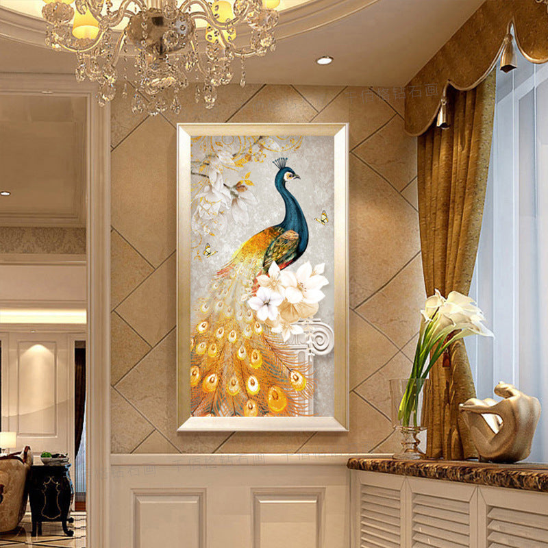 60x110CM - Peacock DIY 5D full Diamond Painting no frame