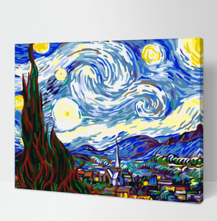Famous Painting with Framed DIY Oil Painting By Numbers Canvas Wall Art For Living Room Home Decor 40*50CM
