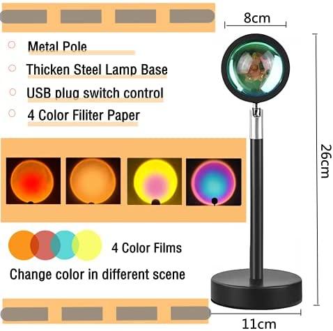 Sunset lamp Multi Color, Projector Rainbow Light 180 Degree Rotation Led Night Lamp