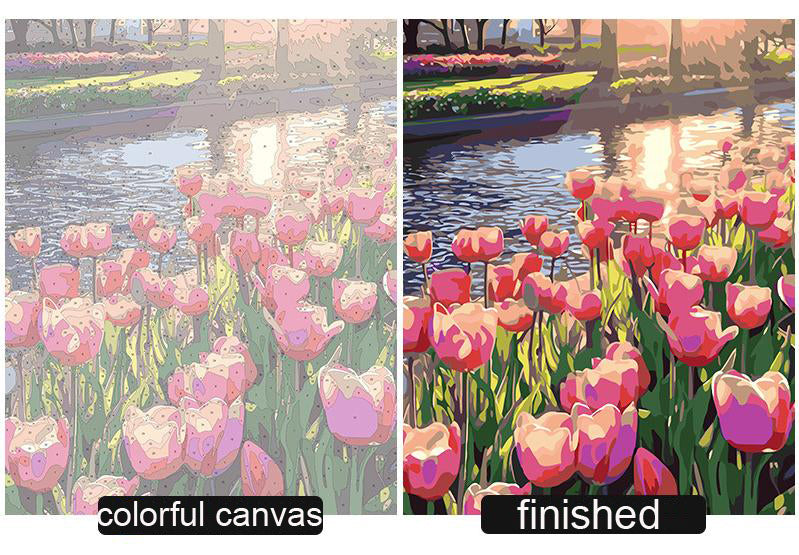 40X50CM Labubu DIY Oil Painting By Numbers WITH Frame