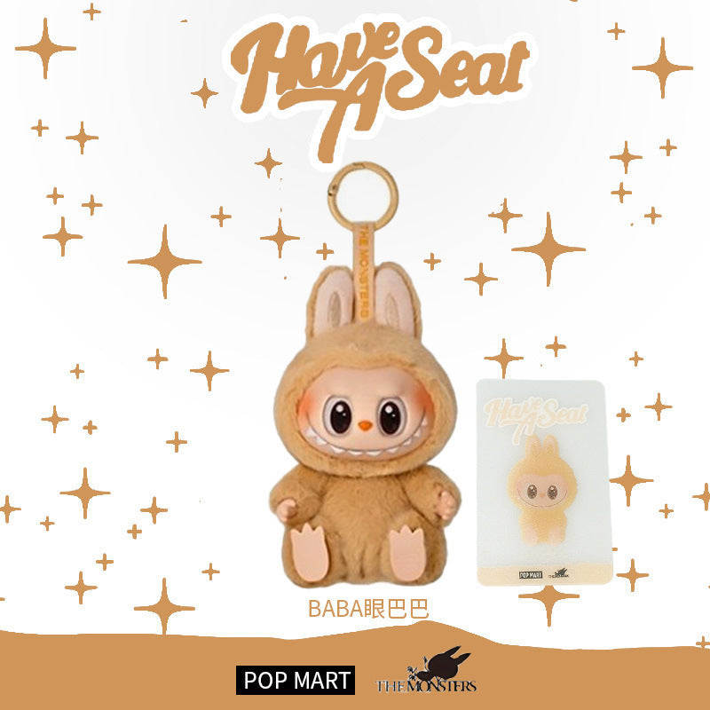Labubu Vinyl Doll Clothes Plush Keychain The Second-Generation Version