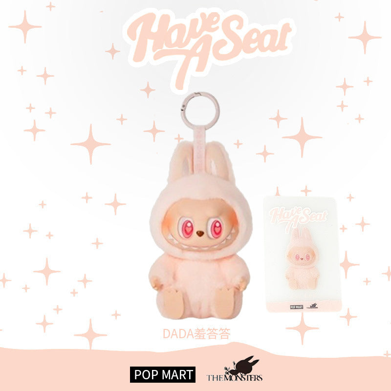 Labubu Vinyl Doll Clothes Plush Keychain The Second-Generation Version