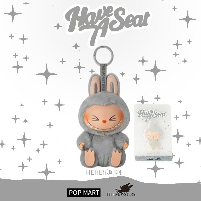 Labubu Vinyl Doll Clothes Plush Keychain The Second-Generation Version