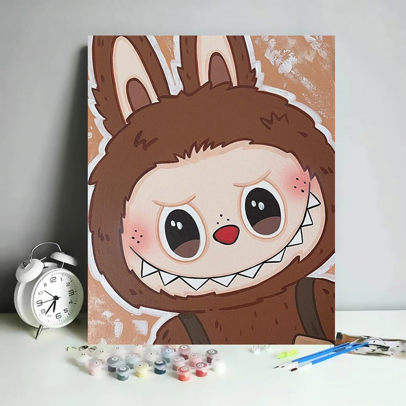 40X50CM Labubu DIY Oil Painting By Numbers WITH Frame