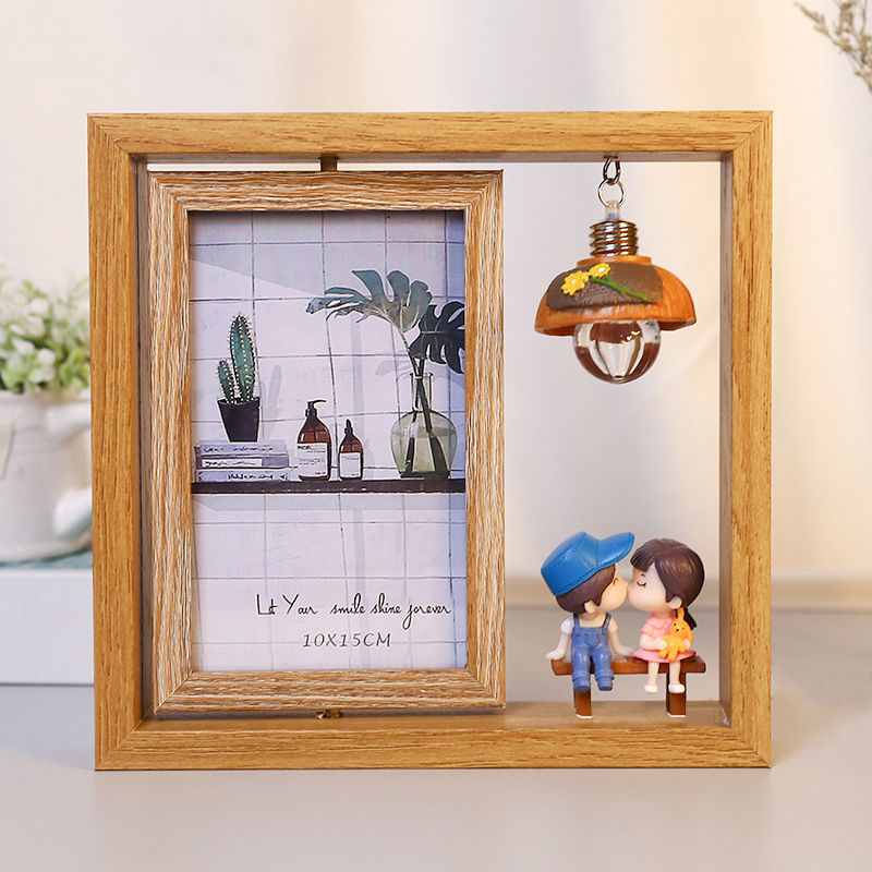 Custom Photo Frame Rotating Photo Frame With Light Need 2 Pictures