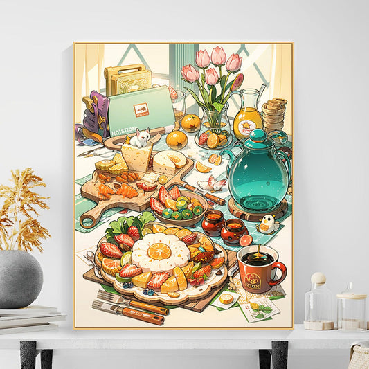 Fruit Party 40X50CM DIY Oil Painting By Numbers WITH Frame