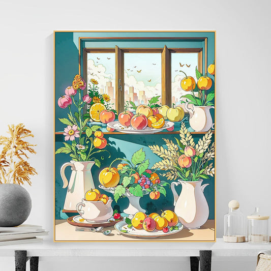 Fruit Party 40X50CM DIY Oil Painting By Numbers WITH Frame