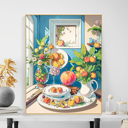 Fruit Party 40X50CM DIY Oil Painting By Numbers WITH Frame