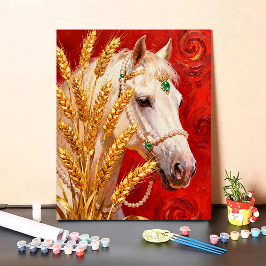 40X50CM Horse DIY Oil Painting By Numbers WITH Frame DIY Product