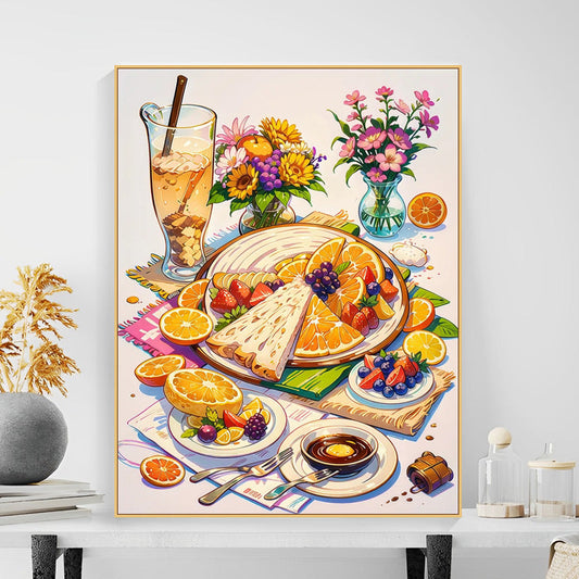 Fruit Party 40X50CM DIY Oil Painting By Numbers WITH Frame