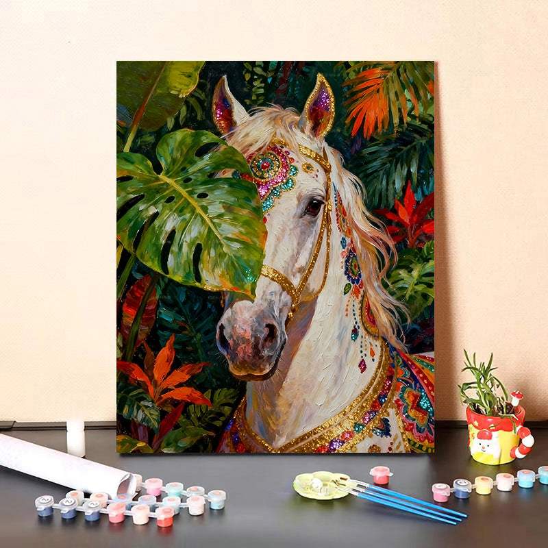 40X50CM Horse DIY Oil Painting By Numbers WITH Frame DIY Product