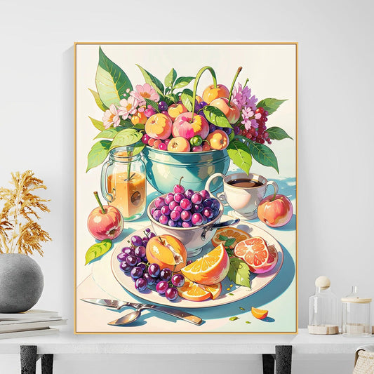 Fruit Party 40X50CM DIY Oil Painting By Numbers WITH Frame