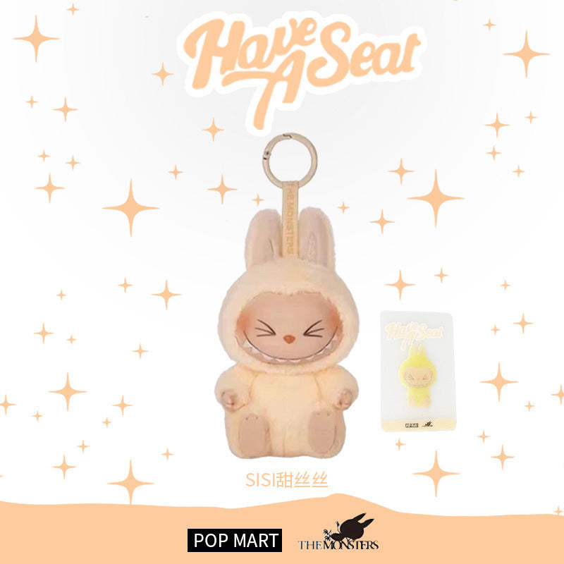 Labubu Vinyl Doll Clothes Plush Keychain The Second-Generation Version