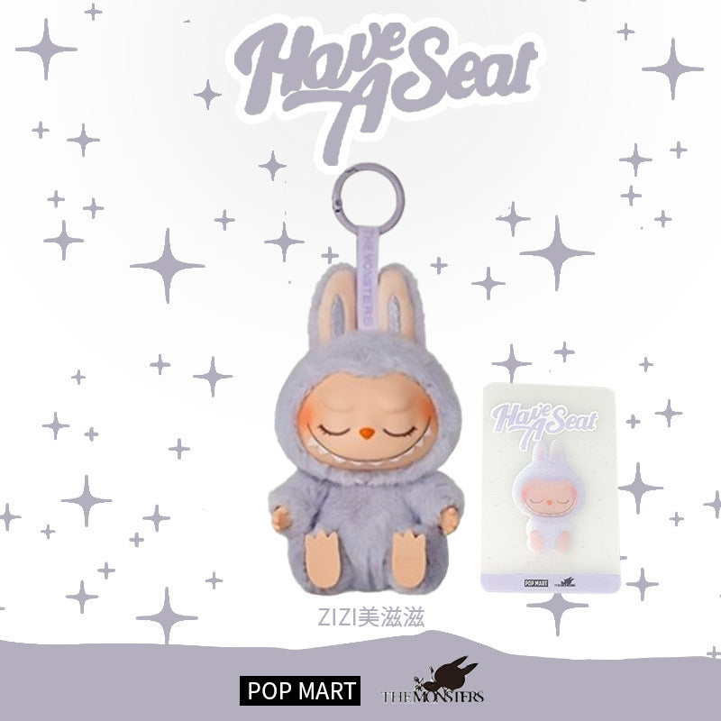 Labubu Vinyl Doll Clothes Plush Keychain The Second-Generation Version