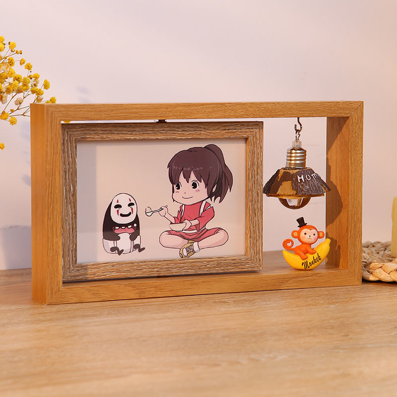 Custom Photo Frame Rotating Photo Frame With Light Need 2 Pictures