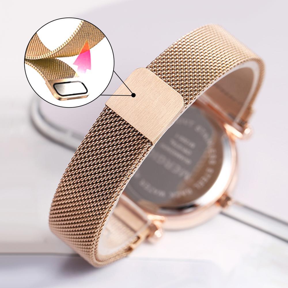 Starry Sky Quartz Lady Watches with Magnetic Band
