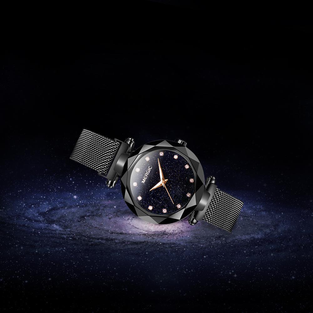 Starry Sky Quartz Lady Watches with Magnetic Band