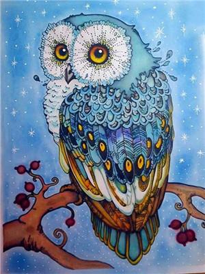 owl No Framed DIY Oil Painting By Numbers Canvas Wall Art For Living Room Home Decor 40*50CM