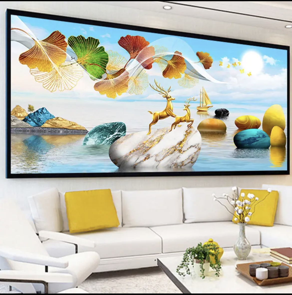 150x60CM - Lucky Deer DIY 5D full Diamond Painting no frame
