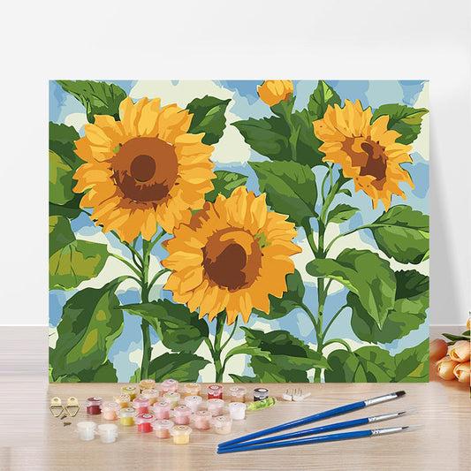 Sunflower-18 No Framed DIY Oil Painting By Numbers 40*50CM