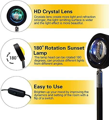 Sunset lamp Multi Color, Projector Rainbow Light 180 Degree Rotation Led Night Lamp